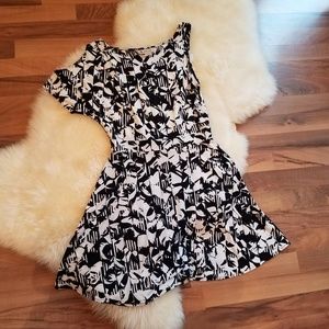 BCBGeneration Print One-Sleeved Dress